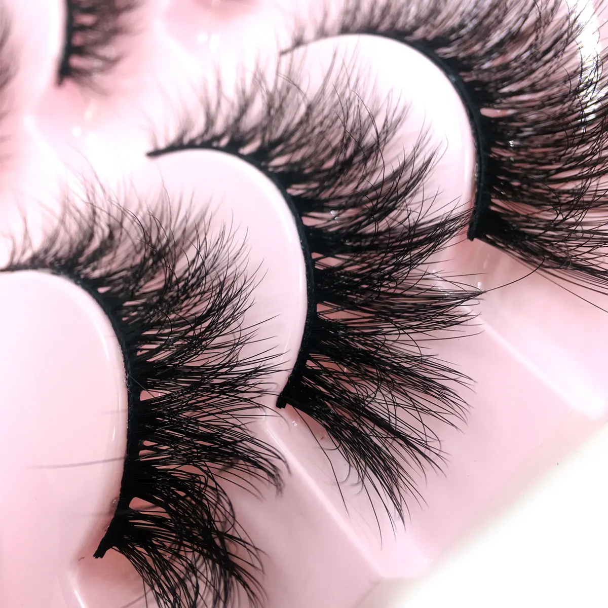 Natural Grosso Faux Mink Cílios, Cílios Falsos Longos, Cílios Falsos Dramáticos, Extensão de Maquiagem, Beleza, 6D, 10-20mm, 10 Pares, Novo