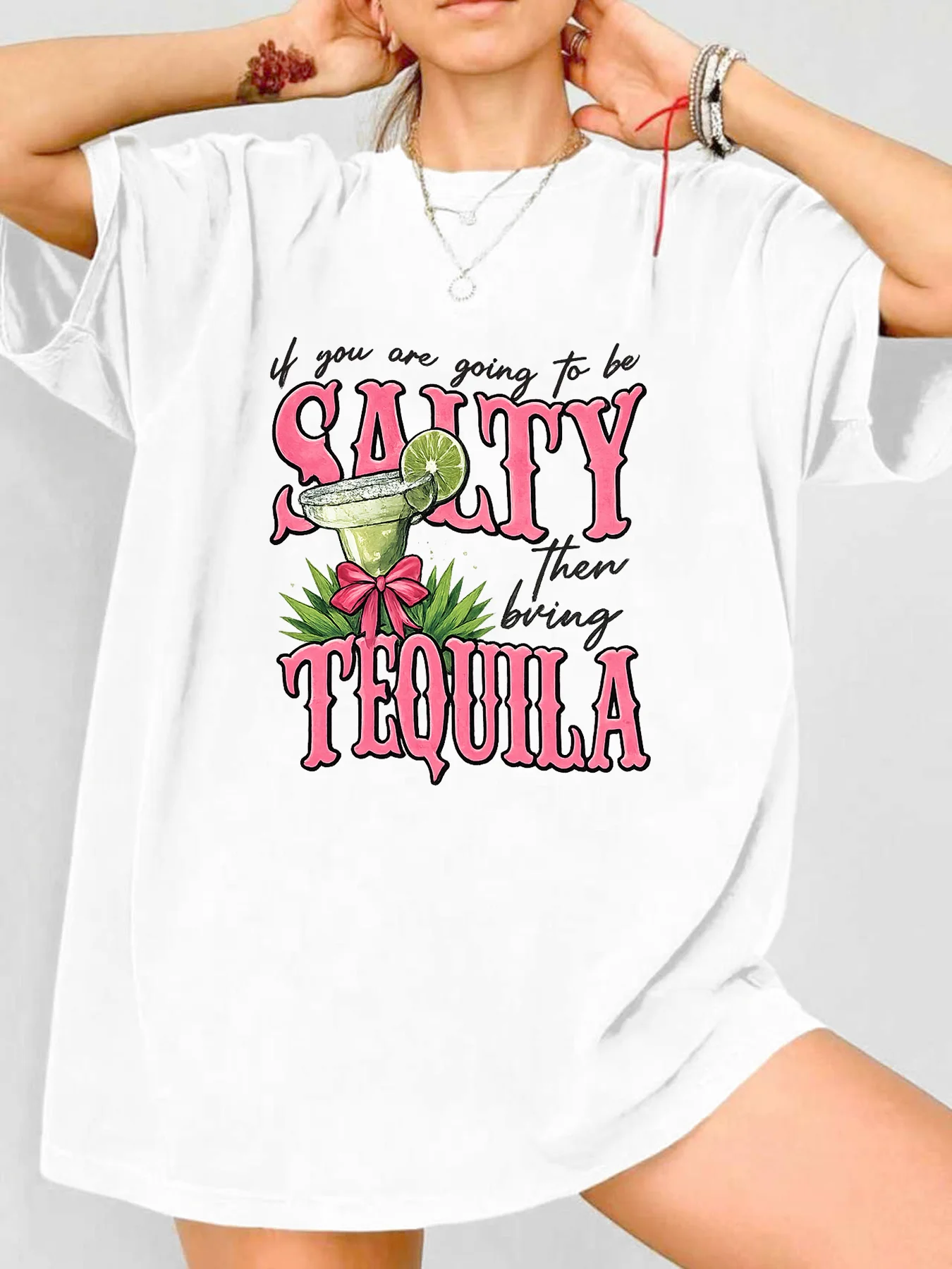 

【WDS00186】Plus size women's round neck short sleeve T-shirt with elastic half sleeves and trendy prints