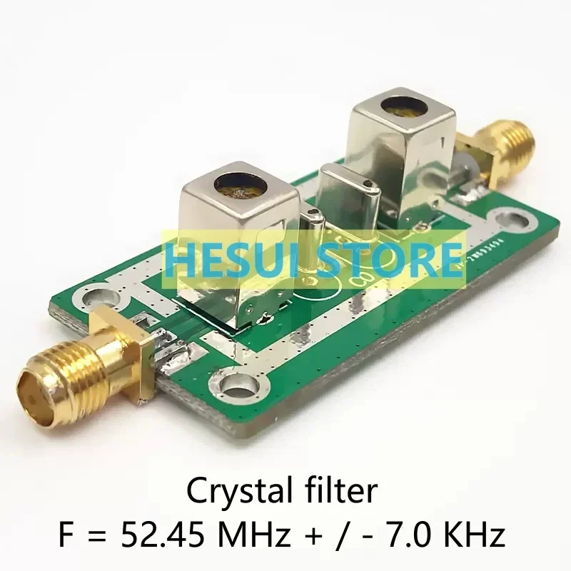 Quartz crystal filter Bandpass narrowband filter 52.45MHz ±7.0KHz