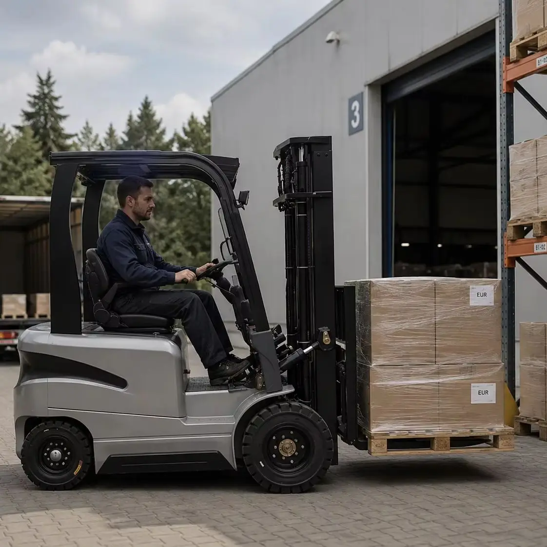 Mini Electric Forklift CE Certified Compact Battery Forklift Truck for European Logistics Warehouse
