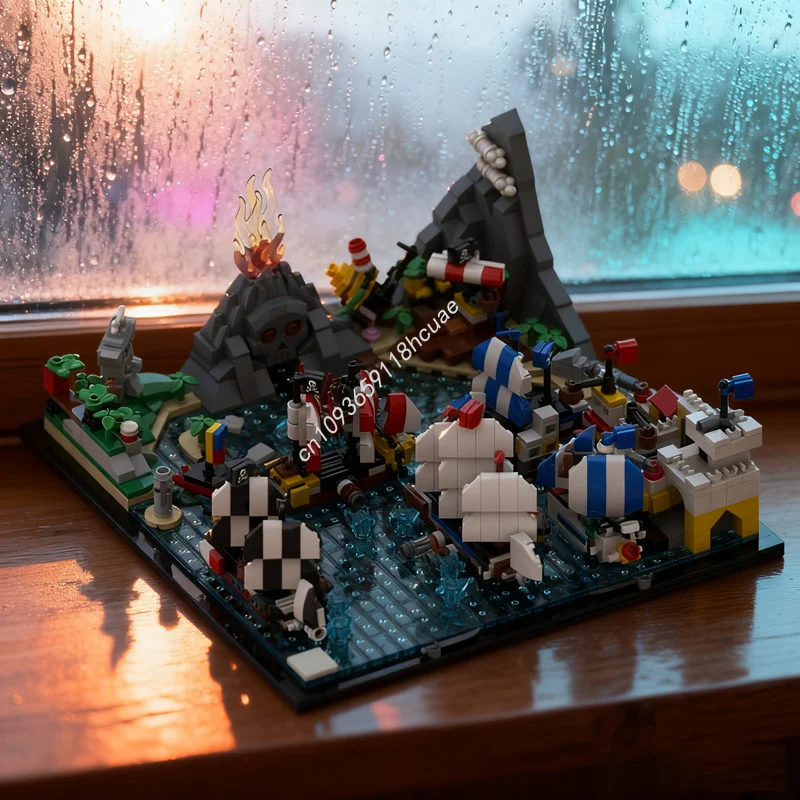 

1221pcs MOC Classic Pirates Architecture Model Building Blocks Christmas Gift Construction DIY Toy Creative Idea Education Kids