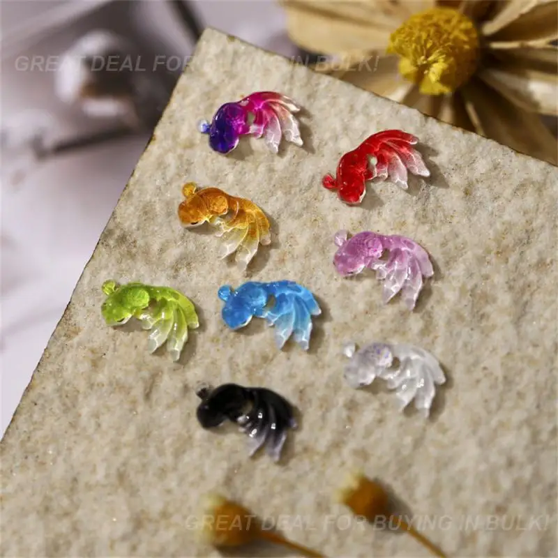 ذيل السمكة ديكور أظافر شفاف ، رسم ثلاثي الأبعاد ، أظافر ذهبية ، جيلي ، جمال ذاتي الصنع