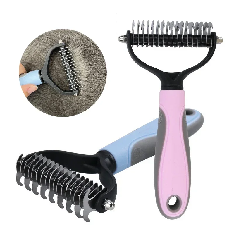 

Professional Pet Deshedding Brush Dog Hair Remover Pet Fur Knot Cutter Puppy Cat Comb Brushes Dogs Grooming Shedding Supplies