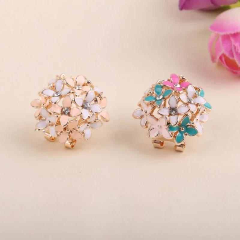 2022 Fashion Cute Alloy Stud Earrings for Women Boucle Crystal Flower Pendientes Mujer Jewelry Aretes De Mujer сережки