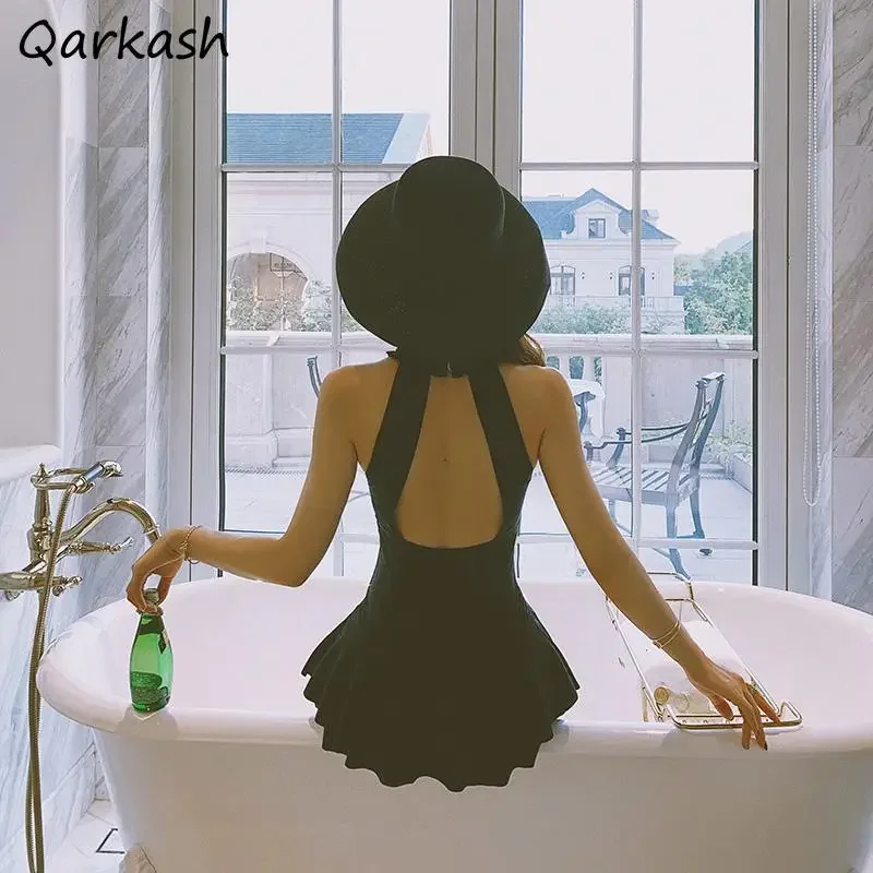 

Накидки для женщин молодой стиль колледж сексуальные каникулы черная чистая женская туника без рукавов модный купальный костюм купальники для отдыха Mujer