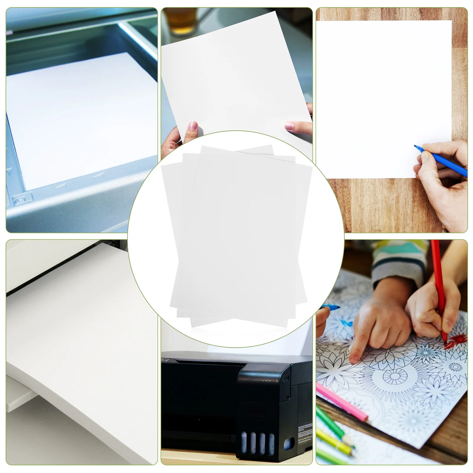 

100 Sheets A4 Printer Paper Blank Copy Paper Compatible with Computer Office Home Printing Printer Papers Printing Supplies
