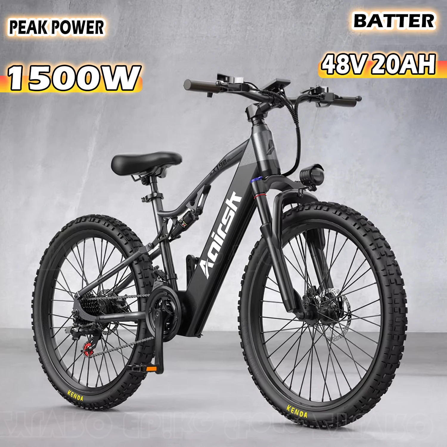 2026 Neues Aairsk XT90 E-Bike, 1500W Spitzenleistung, NFC-Entriegelung, 26-Zoll-Großreifen, 48V 20Ah Smart LCD-Display, 7-Gang-Schaltung, Schnelle Lieferung