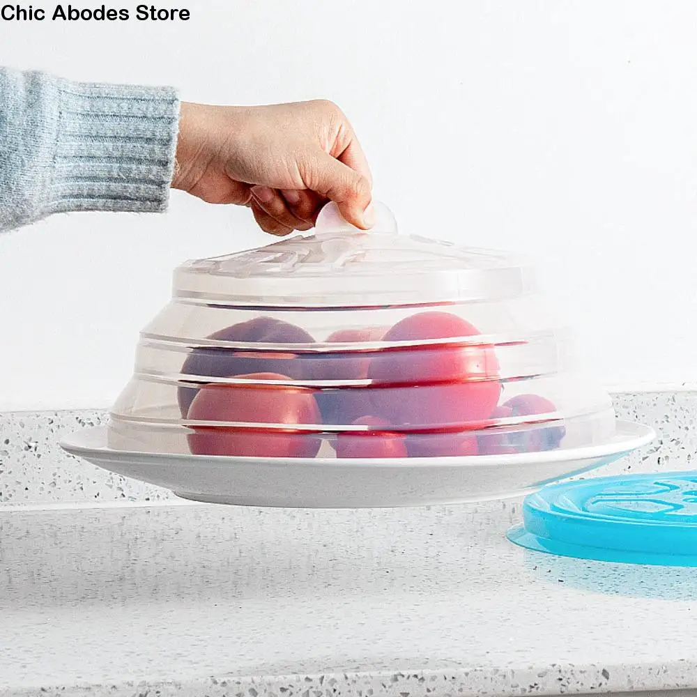 

Foldable Microwave Splatter Cover Silicone Anti-Splatter Cooking Splash Guard High Temperature Resistant Prevent Odor Transfer