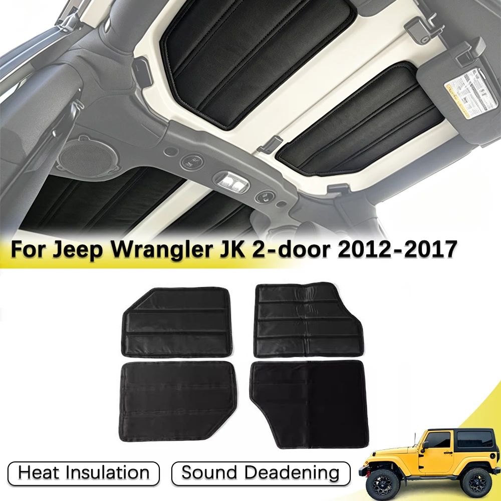 Car Roof Top Insulation Cotton Pad for Jeep Wrangler JK 2012-2017 2-door Hardtop Sound Insulation Mat Interior Cars Accessories