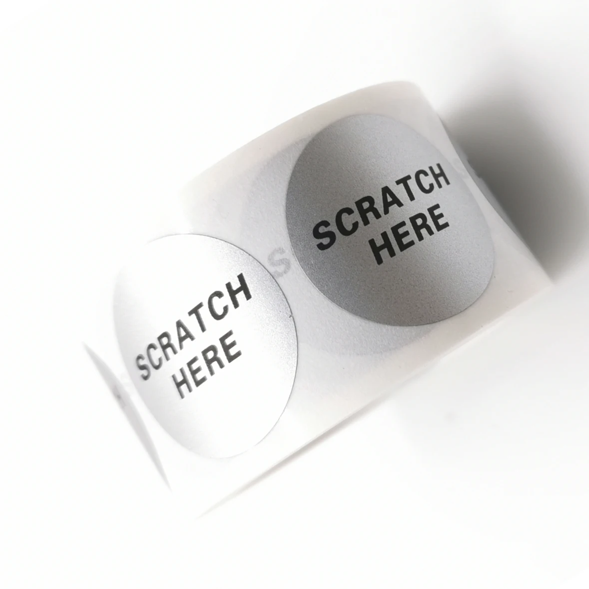 300PCS 1Inch  Scratch Off Stickers Round 25mm SCRATCH HERE  Blank For Secret Code Cover Home Game Wedding Message