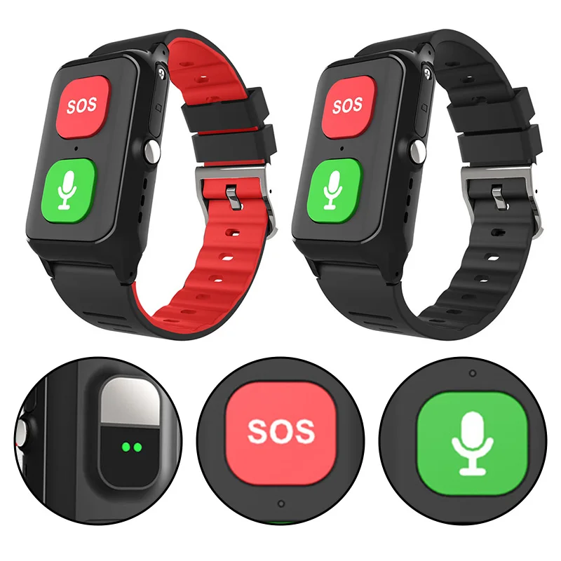 New Positioning Wristband GPS Locator Elderly With Wear Resistant Heart Rate Stylish Temperature Smart Wristband Anti-lost Watch