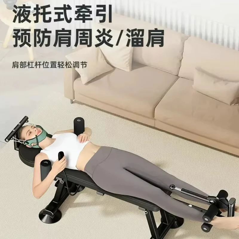 

Электрический тренажер для вытяжения шейного и поясничного отделов позвоночника, домашний фитнес-тренажер для растяжки ног, для снятия боли в спине