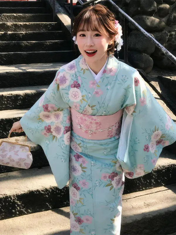 

Улучшенное кимоно в японском стиле для фотосессий, традиционный костюм, наряд для фотосессии девушки, этническая одежда, сценический костюм