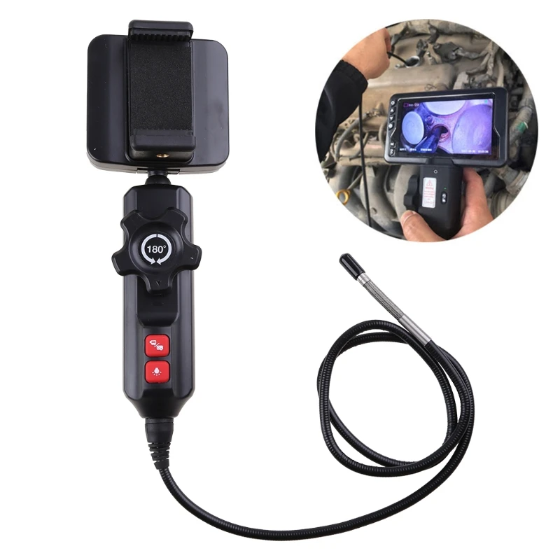 Endoscope Snake Inspection for Hard-to-reach Area Detection with 6 LEDs WIFI AOS