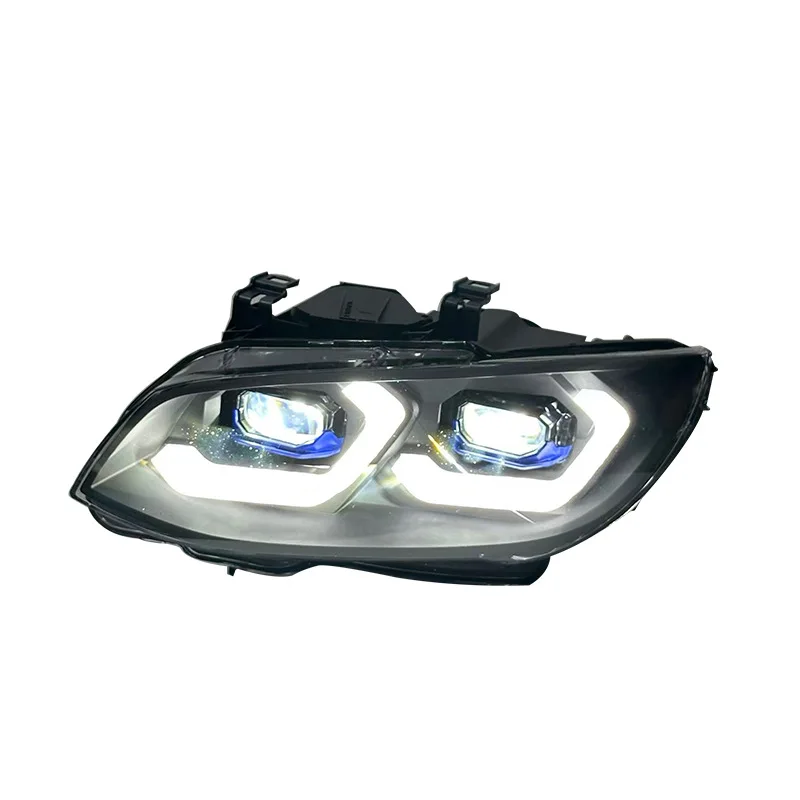 Suitable for (B-M-W) 10-13 3 Series E93 modified LED headlights with dual color daytime running lights