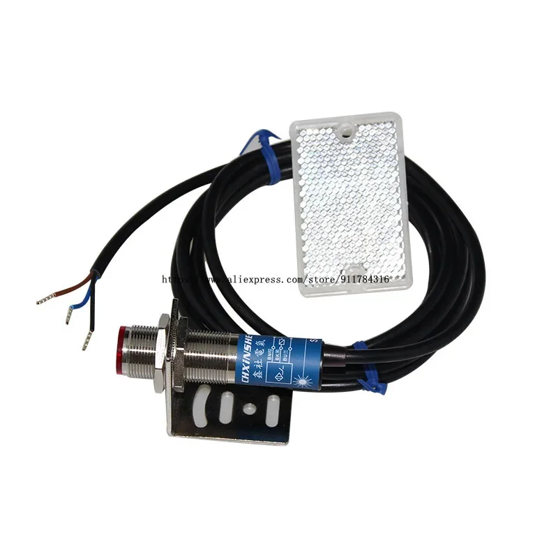 SYM18J-4SN1/4SP1 M18 Laser Sensor Reflex Photoelectric Switch Sn-4m 200mA 10-30VDC Visible Light
