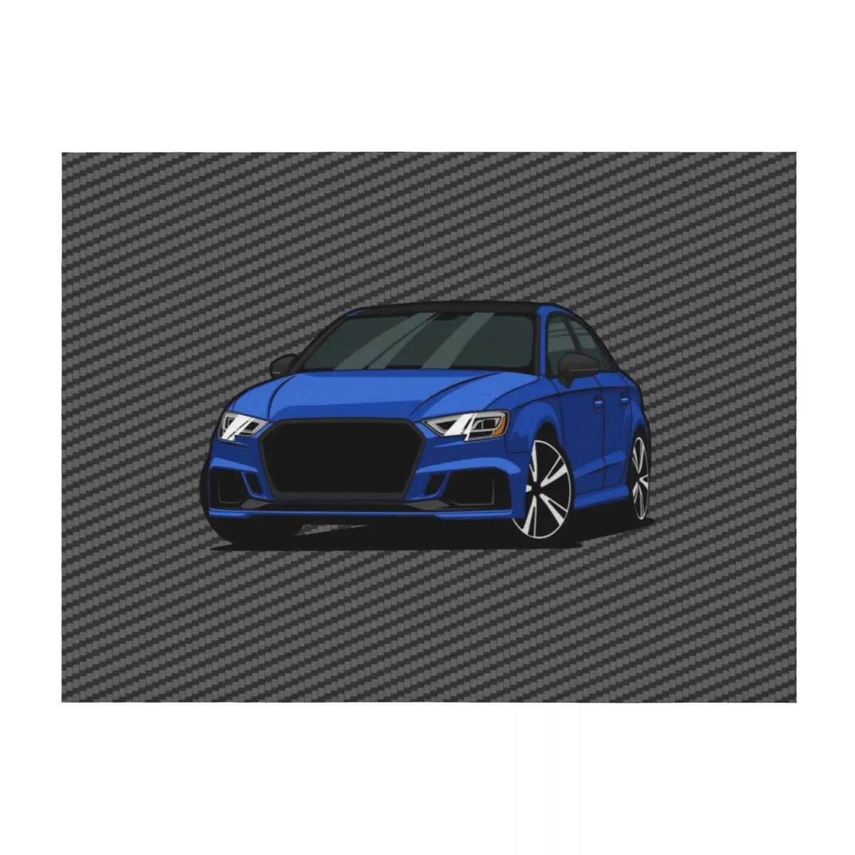 

Blue RS3 with carbon fiber Throw Blanket Multi-Purpose manga Flannels For Baby Blankets