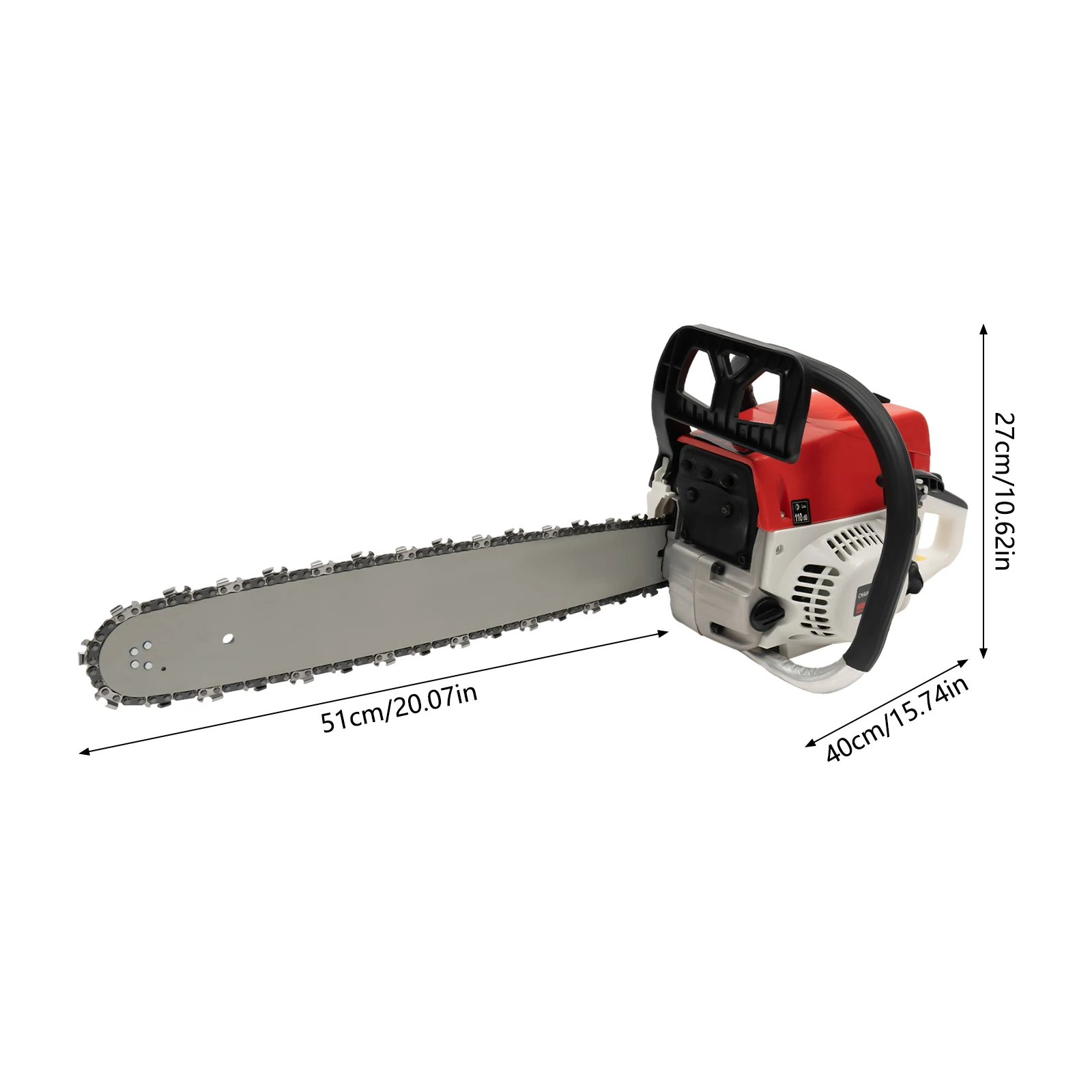 20inch Gas-powered Chainsaw, 2-Stroke 52CC Air-cooled Gasoline Chainsaw, Chainsaw Cutting Wood Gas Sawing, Chain Saw Set