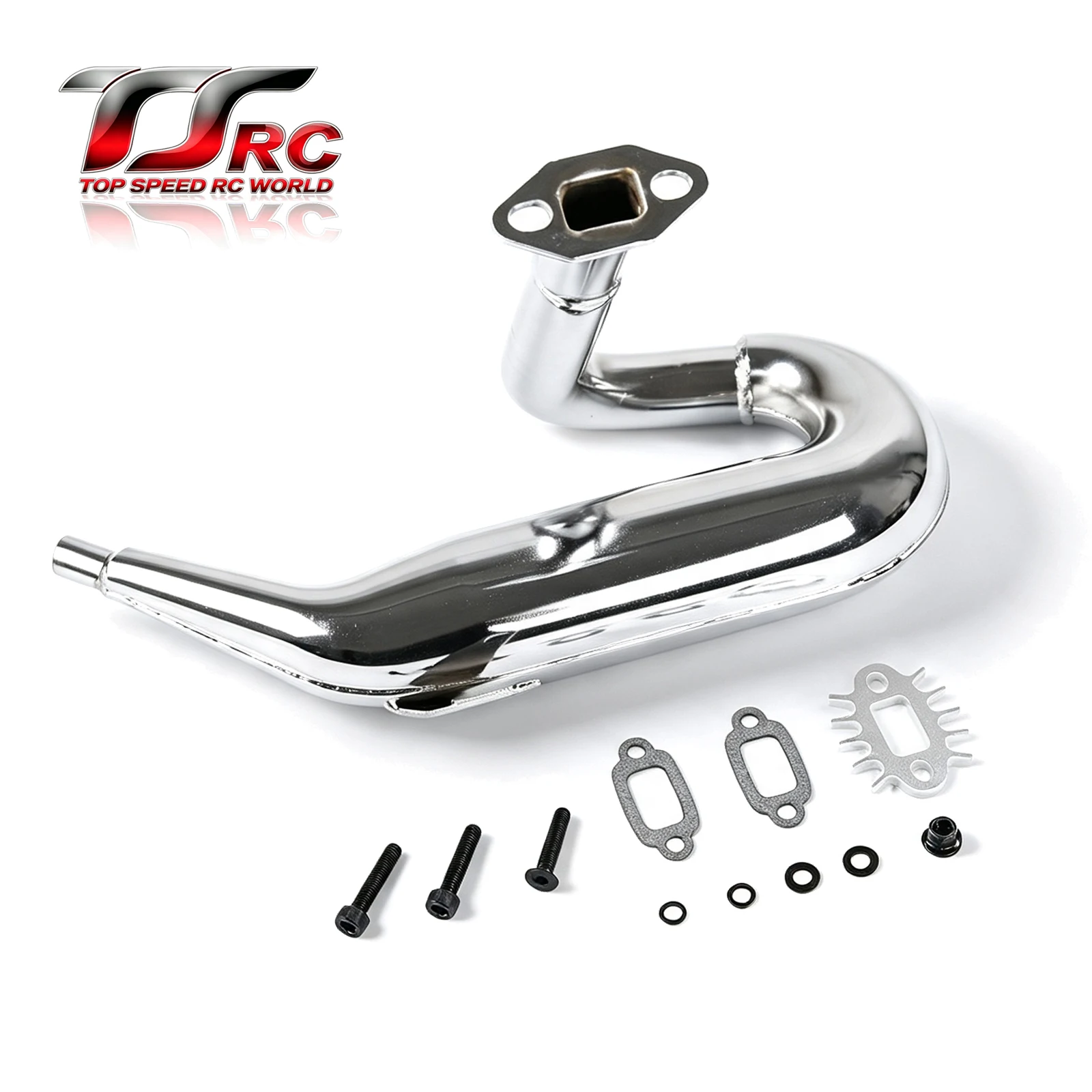 Upgraded 1/5 RC Chrome Dominator Tuned Exhaust Pipe Kit for HPI Rovan KM Baja 5B 5T 5SC 45cc Gas Engine