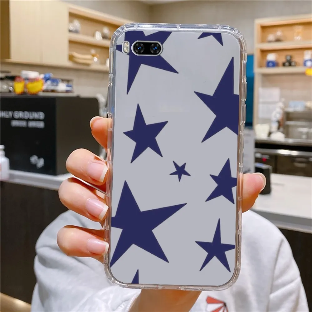 Blue Star Phone Case For Huawei Mate P10 P20 P30 P40 P50 Smart Z Honor 50 60 70 Pro Lite Transparent Case