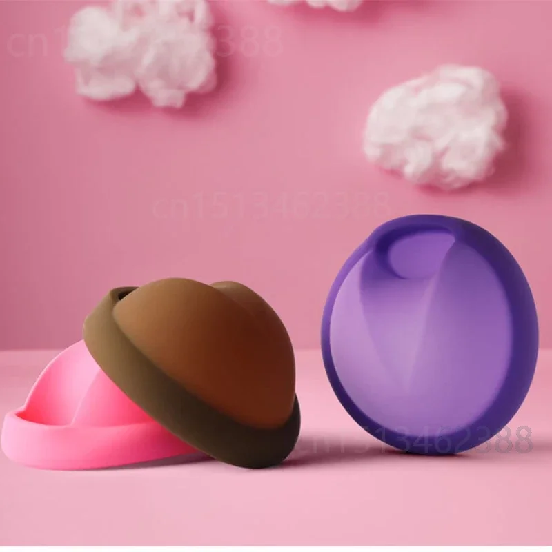 Menstrual Cup Reusable Disc Flat-fit Design Menstrual Cup Extra-Thin Sterilizing Silicone Menstrual Disk Tampon/Pad Alternative