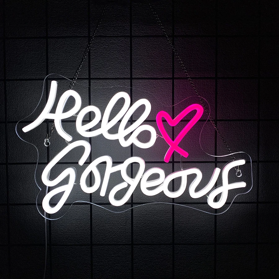 Neon Sign Party - Hallo prachtige led-neonreclame, gebruikt voor wanddecoratie,