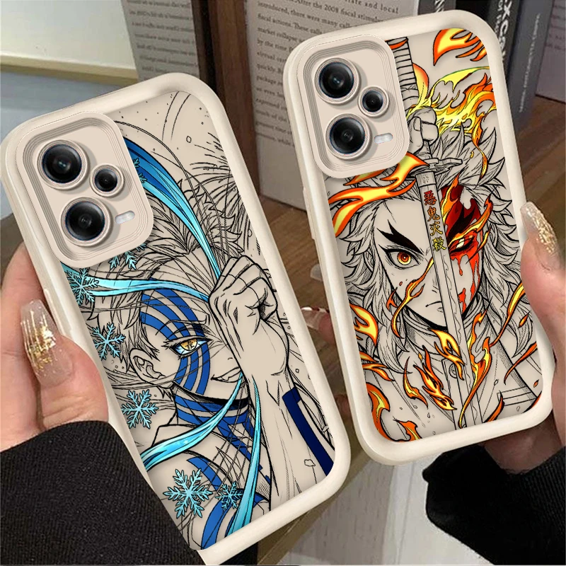 데몬 슬레이어 아카자 렌고쿠 라인 페인팅 멋진 휴대폰  - Phone Accessories Demon Slayer 리뷰 및 가격