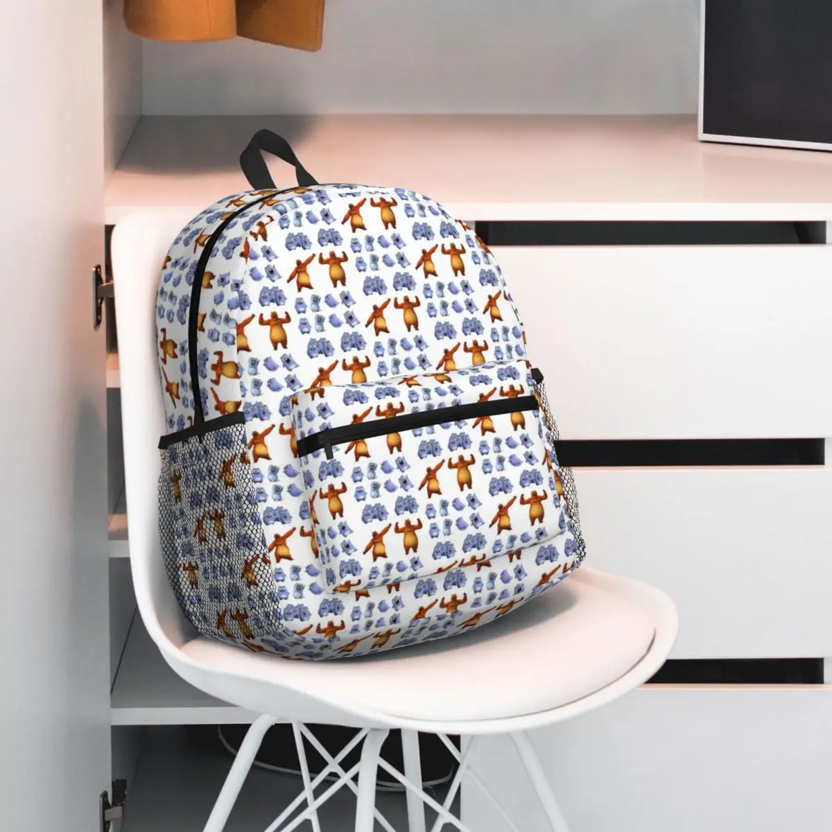 Animation Grizzy And The Lemmings Cartoon Anime Student Backpack School Bag Hiking Travel Daypack Bookbag Shoulder Bags