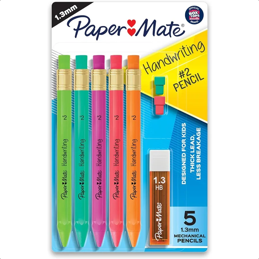 

Handwriting Triangular Mechanical Pencil Set with Lead Eraser Refills 1.m Back to School Teacher plies Home Sketching Drafting