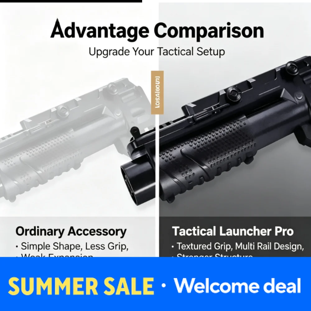Leisure Shooting Game Exclusive Foam Soft Bullet Launcher Attachment Fit 20mm Rail M203 Shape Hobby Upgrade Kit