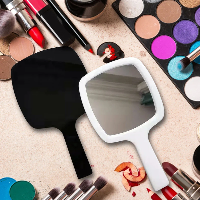 Eyelash Extension Handheld Makeup Mirror Square Makeup Vanity Mirror With Handle Hand Mirror SPA Salon Compact Mirrors