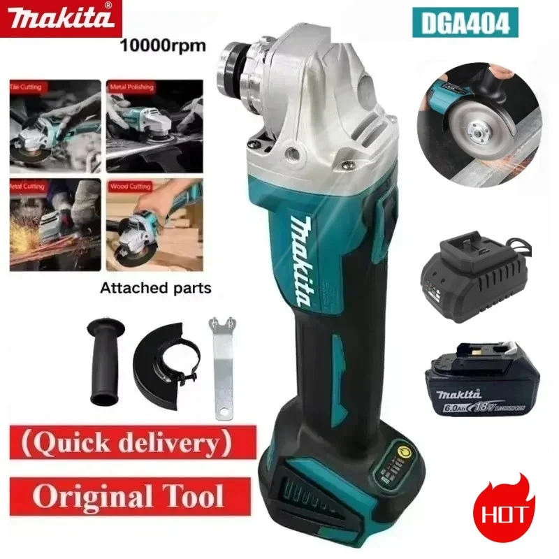 

Makita DGA404 Brushless Electric 100mm Angle Grinder Metal Wood Grinder Cordless Grinding Polishing Cutting Machine