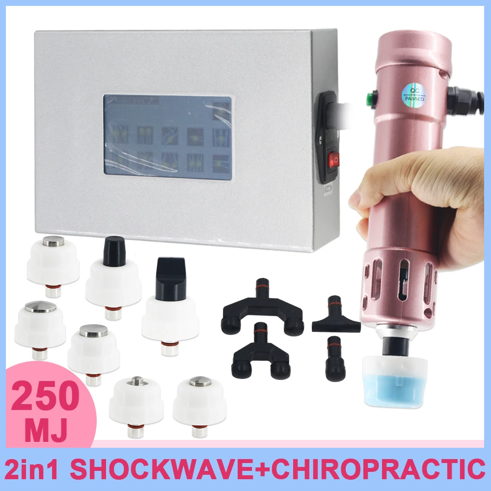 

ED 2in1 Shockwave Therapy Machine Body Massager Pain Relief Massage Instrument Chiropractic Adjusting Tool Spine Correction