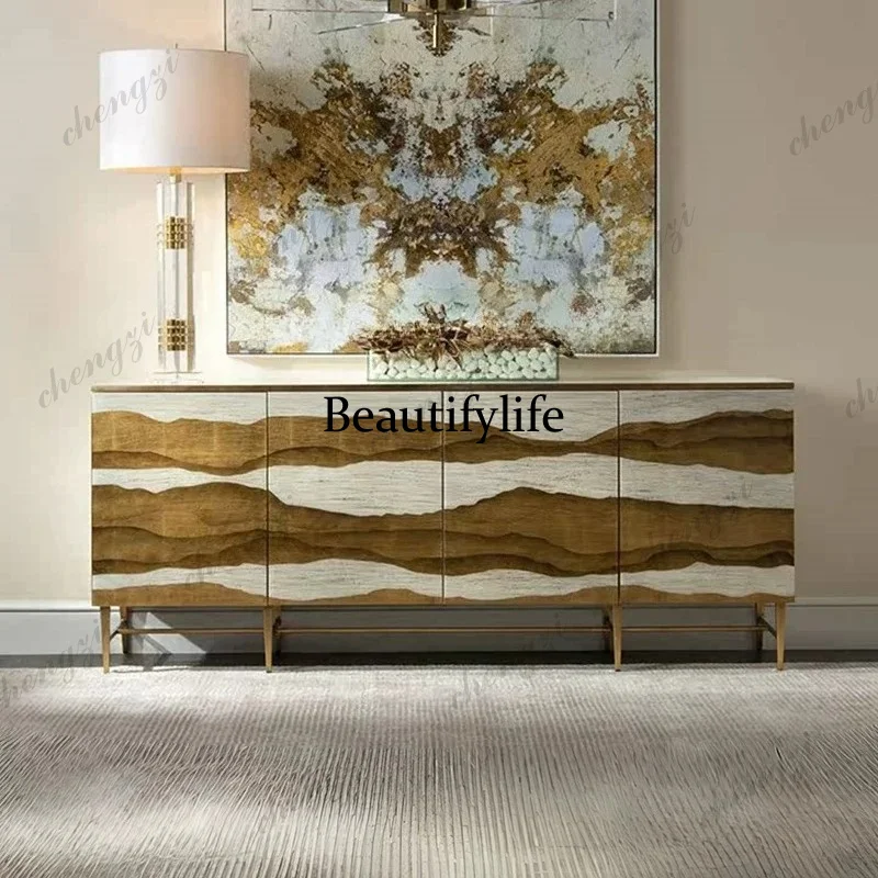 Light luxury, dining side, living room home storage, corridor decorative cabinet American porch cabinet