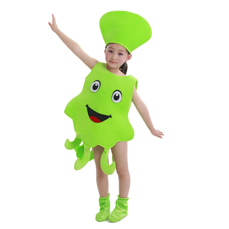 Octopus Performance Suits Adult Child Marine Life Cosplay Costume Performance Clothing Set Hat Clothes Shoe Kids Anime Starfish