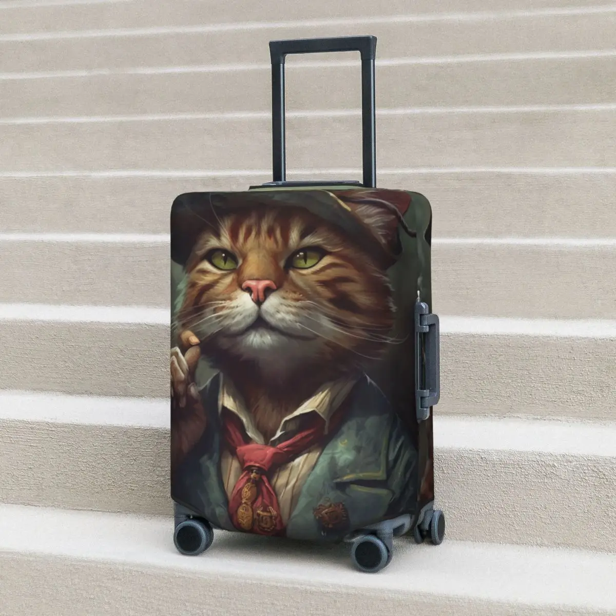 

Cat Suitcase Cover Flight Gangster-style Godfather Fun Luggage Supplies Travel Protection