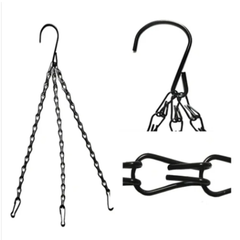 Iron Hanging Basket Set 2pcs with Natural Coconut Coir Lining for Air Circulation Healthy Plant Growth For Balcony Use