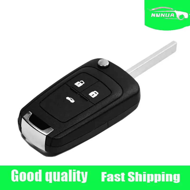 

Car Flip Folding Remote Key With Uncut Blade Fob Case Shell 3 Button Cover & Blade For Chevrolet For Cruze Aveo 2011 2012