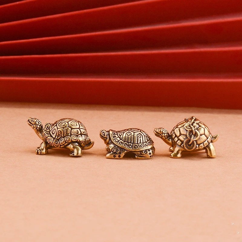 20g Retro Brass Copper Coin Money Turtle Ornament Statue Brass Animal Sculpture Home Office Decoration Ornament Tea Pet Crafts