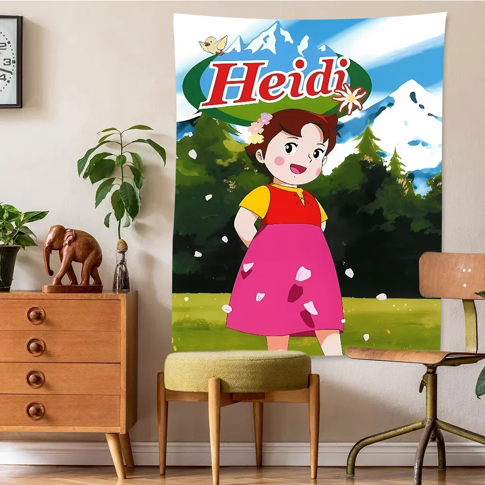 Heidi dos desenhos animados festa de aniversário decoração adereços cenários crianças feliz aniversário fotografia fundo chá de bebê suprimentos