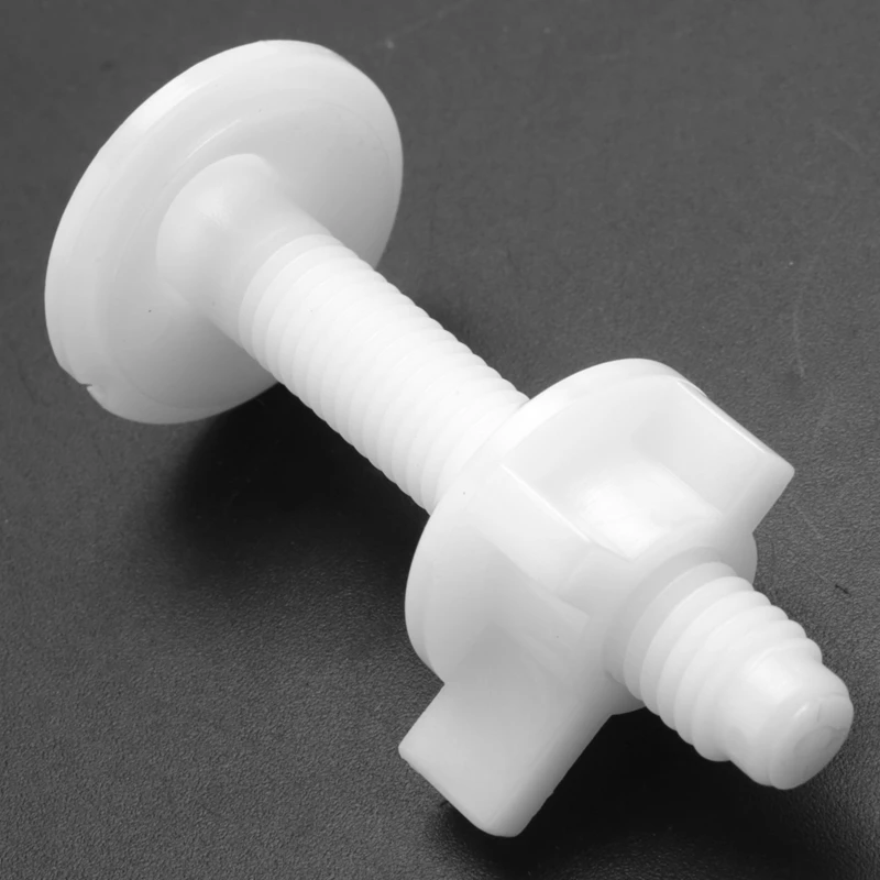 4PCS Toilet Seat Hinge Bolt Screws With Plastic Nuts And Washers Toilet Seat Replacement Parts Kit