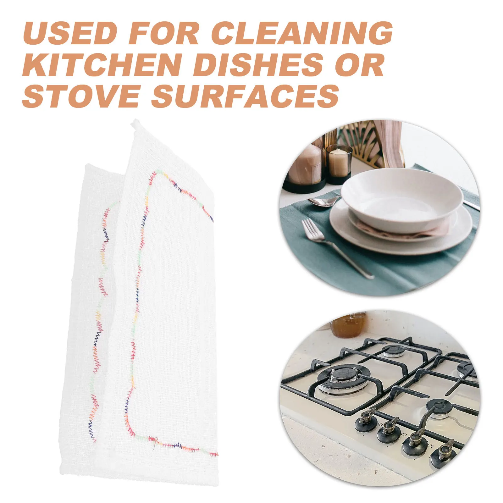 5 قطعة منشفة غسل الصحون المطبخ غسل القماش قابلة لإعادة الاستخدام لينة تنظيف المناشف لتنظيف الشحوم طبق القماش المطبخ مسح الخرق #3