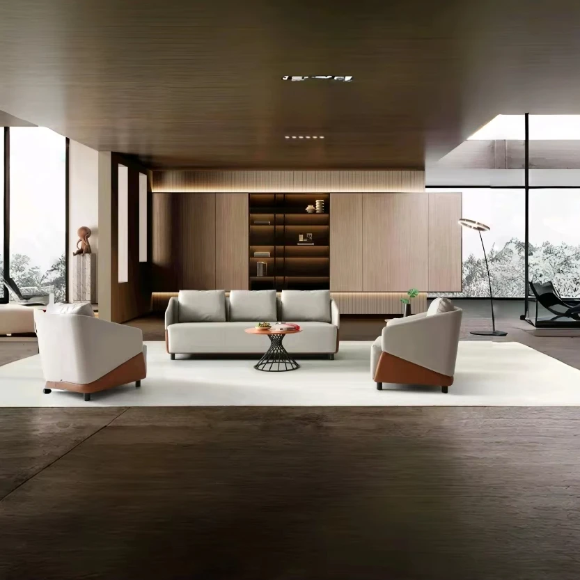 meeting room hotel leisure leather sofa setHigh-quality commercial furniture office reception room