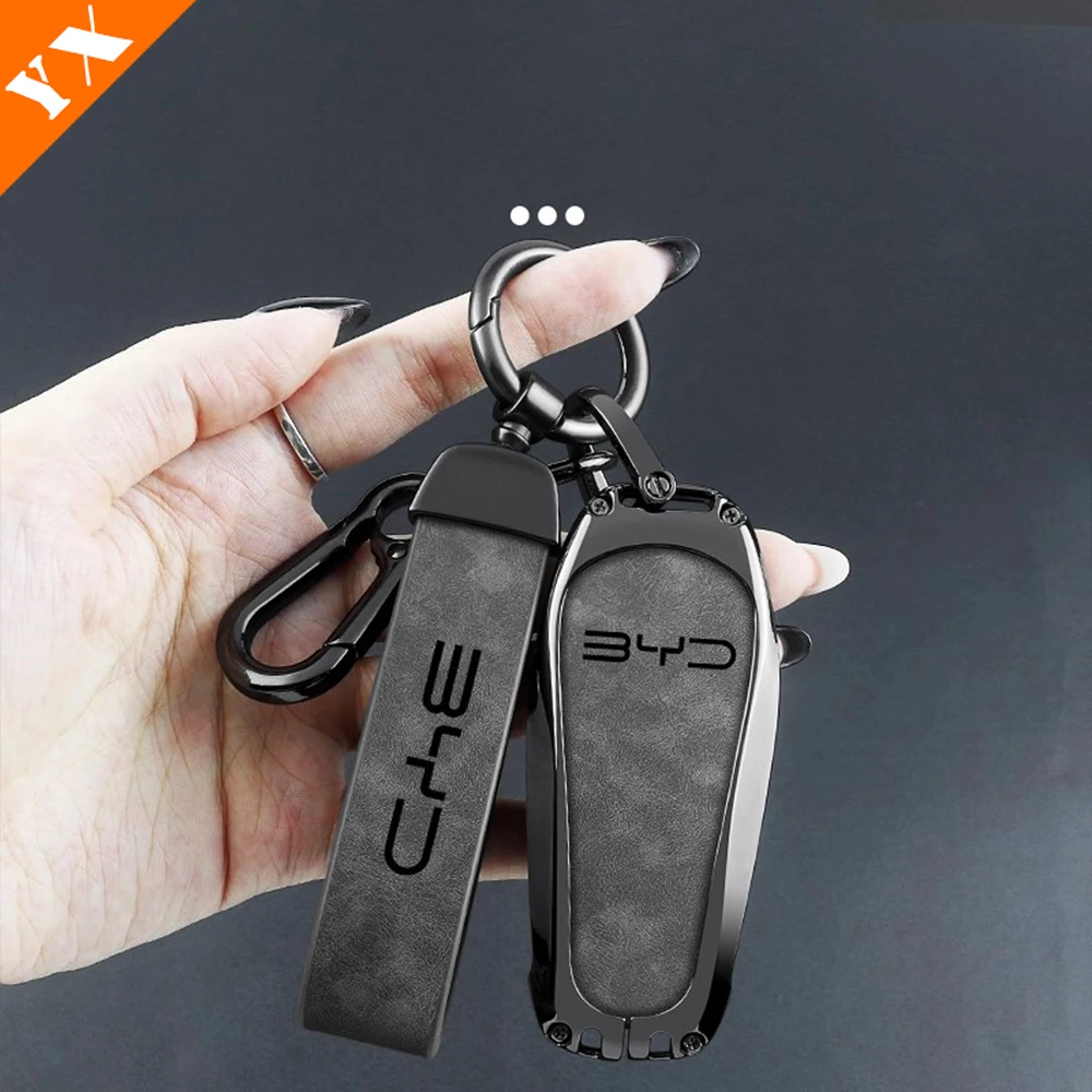 For BYD M9 2025 2026 accessories Car Remote Control Key Case Keychain Garnish Trim Cover