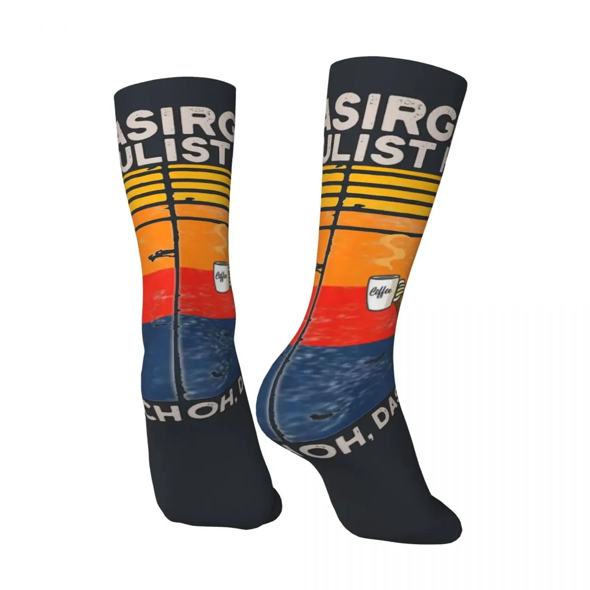 Something Is Wrong Here - Sloth Office Colleagues Coffee Men's Socks Unisex National Coffee Day Pattern Printed Happy Crew Sock