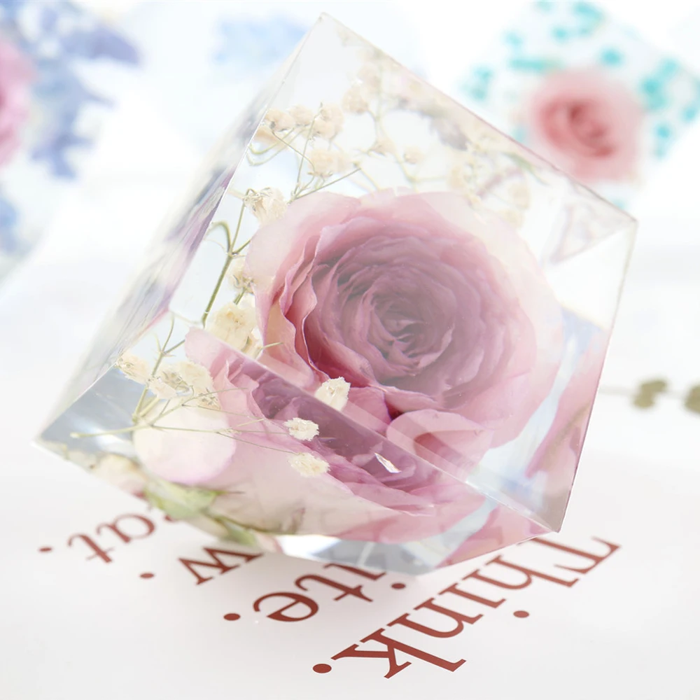 DIY Crystal Epoxy Resin cube bevel lamp holder Mold Geometric Mirror Decorative Lamp Silicone Mold