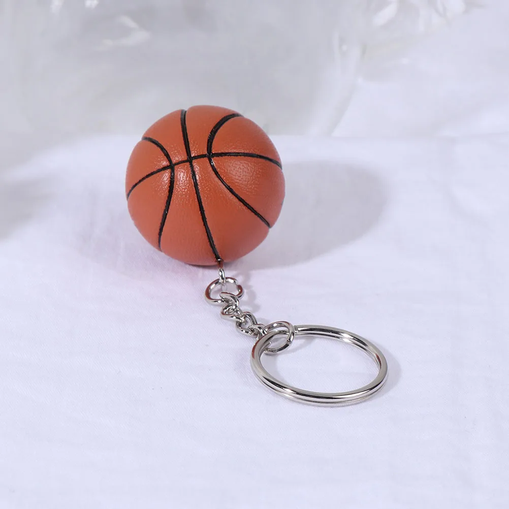 

2pcs Basketball Keyring Mini Adorable Keychain Pendant Decorative Key Chain For Bag Car Key Decoration