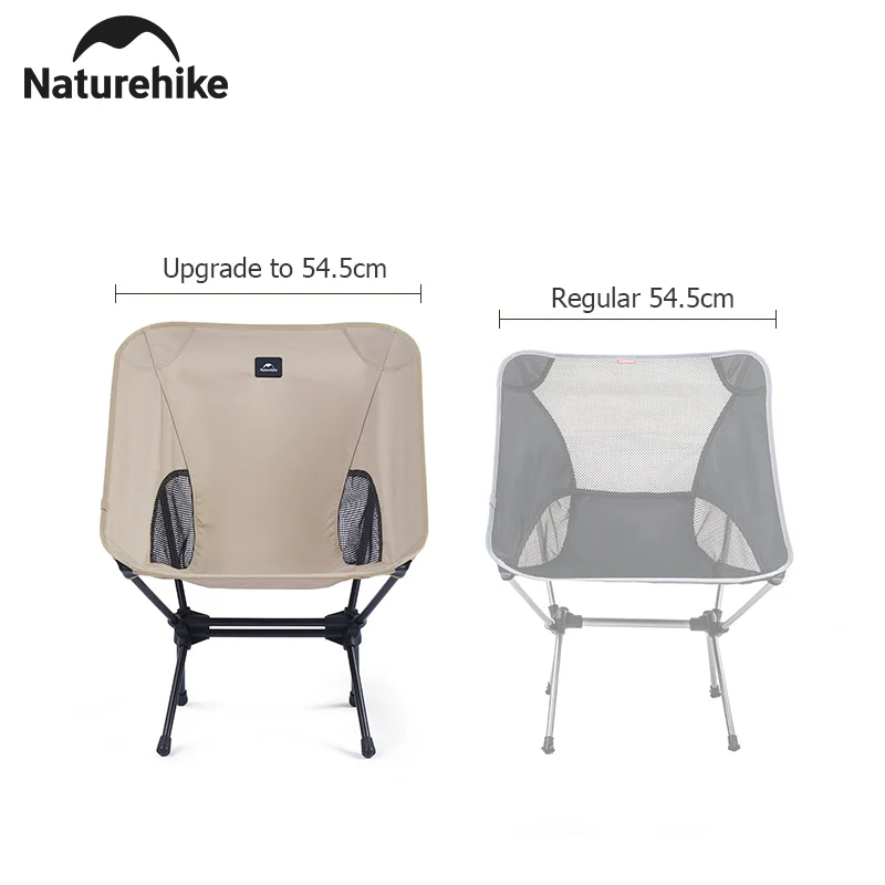 Naturehike Chair Foldable Chair Camping Lightweight Khaki Picnic BBQ Fishing Widen Chairs Outdoor Equipment Portable