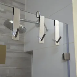 Toallero trasero de acero inoxidable para puerta de ducha, COLGADOR PARA Albornoz de baño en forma de S, ganchos de soporte para puerta de vidrio