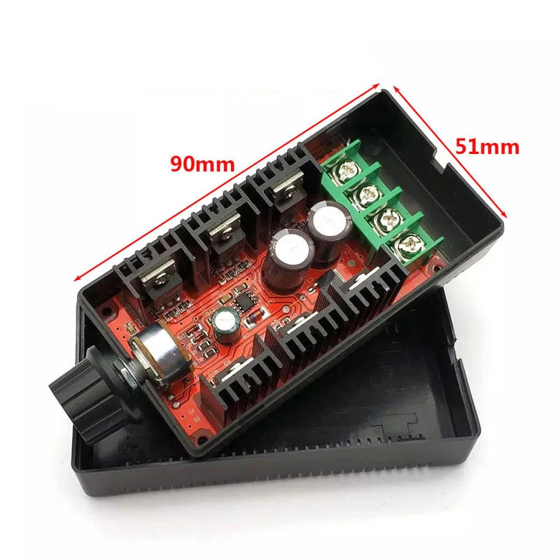 1/2/5/10/20Pcs 9-50V Motor Governor 2000W With Shell 40A DC Brush Motor Governor Dimming And Temperature Regulating Module